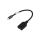 AD-0003-BK Adapter DisplayPort gniazdo,DisplayPort mini wtyk 0,1m ABS