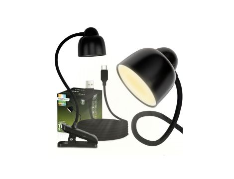 Lampka Biurkowa LED 5W CCT Kreślarska Stołowa Szkolna TESA 2 Czarna LUMILED