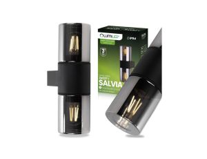 Lampa Ogrodowa Ścienna Zewnętrzna Kinkiet Elewacyjny 2x E27 SALVIA LUMILED