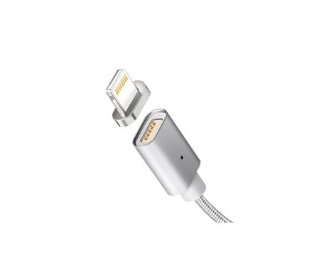 Kabel Lightning USB magnetyczny srebrny Maclean MCE161