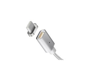 Kabel USB Type-C magnetyczny srebrny Maclean Energy MCE178