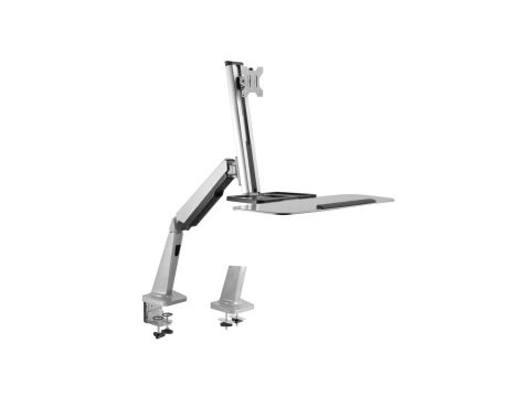 Uchwyt do monitora oraz klawiatury do 8kg 13-32 do pracy stojąco-siedzącej Maclean MC-728