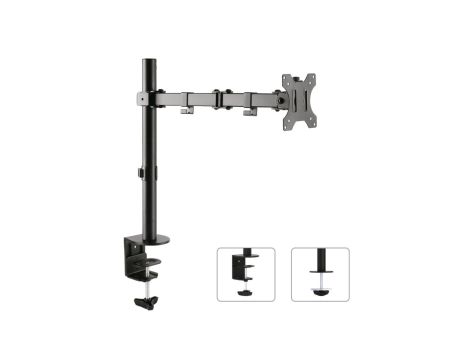 Uchwyt biurkowy do monitora LCD 13-32 8kg VESA 75x75 oraz 100x100 podwójne ramię Maclean MC-753