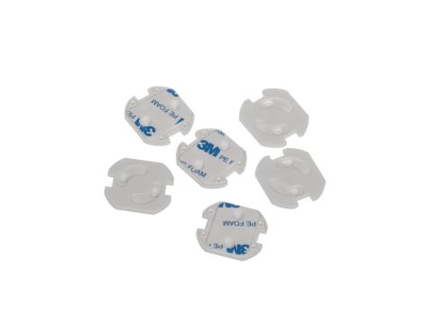 Zaślepka do gniazdek 6szt Maclean Energy MCE128 biała taśma 3M - standard niemiecki schuko MCE128