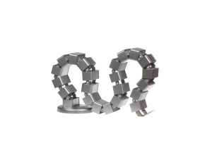 Organizator maskownica kabli do biurka Maclean MC-727 S srebrna, regulowana długość MC-727