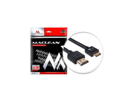 Przewód HDMI-miniHDMI ULTRA SLIM v1.4 1m Maclean MCTV-711 A-C MCTV-711