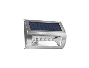 Lampa solarna ścienna 5 SMD Maclean Energy MCE170 inox MCE170