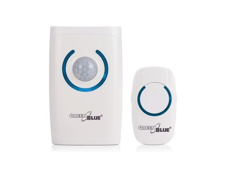 Dzwonek bezprzewodowy 4w1 36 melodii 150m GreenBlue GB110 - dzwonek, alarm, czujnik ruchu, latarka GB110