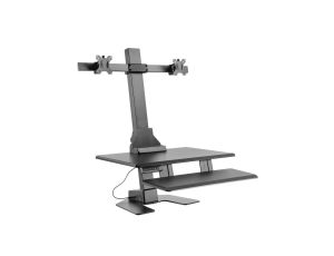 Podwójny elektryczny uchwyt do monitorów klawiatury MC-796 do pracy stojąco-siedzącej max zmiana 60cm MC-796