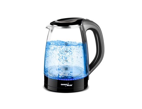 Czajnik elektryczny bezprzewodowy GreenBlue, pojemność 1.8l, szklana obudowa, GB460