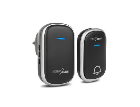 Dzwonek bezprzewodowy 38 melodii czarny GreenBlue GB175 B