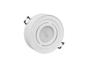 Punktowa oprawa sufitowa Maclean, dla źródeł światła MR16/GU10, kolor biały, 94x32mm, okrągła, aluminiowa, MCE462 W