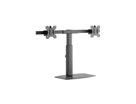 Uchwyt wolnostojący na dwa monitory Ergo Office, 17-27, max 2x6kg, pasuje do zakrzywionych monitorów, ER-411