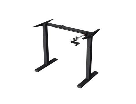 Biurko ręczna regulacja wys. Ergo Office, max 70 kg, max wys 123cm - bez blatu do pracy stojąco siedzącej, czarne, ER-402 B