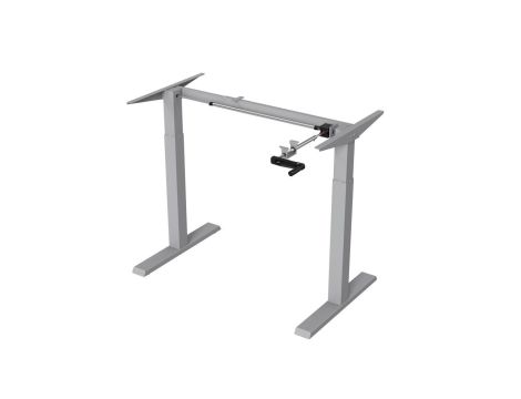 Biurko ręczna regulacja wys. Ergo Office, max 70 kg, max wys 123cm - bez blatu do pracy stojąco siedzącej, szare, ER-402 G