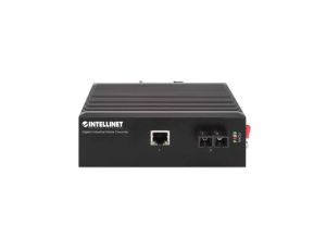 Przemysłowy media konwerter GIGABIT RJ45 na SC SM, DIN, 20km