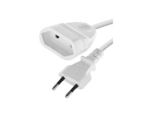 Przedłużacz 5 m / 1 gniazdo / biały / PVC / 0,75 mm2