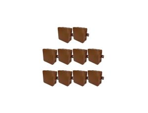 Puszka hermetyczna natynkowa elastyczna 75x75x41mm 12-wlotowa, zamknięcie na klik IP54 brązowa EDO 10szt