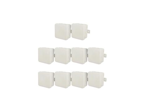 Puszka hermetyczna natynkowa elastyczna 85x85x41mm 12-wlotowa, zamknięcie na klik IP54 biała EDO 10szt