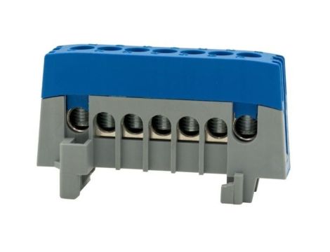 Listwa ochronna ZPI 7-modułowa (7x16mm2) IP20 AL/CU - niebieska