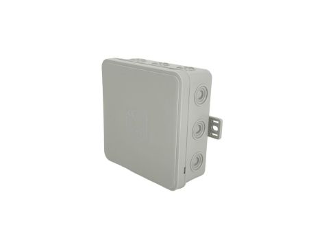 Puszka hermetyczna natynkowa elastyczna 100x100x41mm 12-wlotowa, zamknięcie na klik IP54 szara EDO