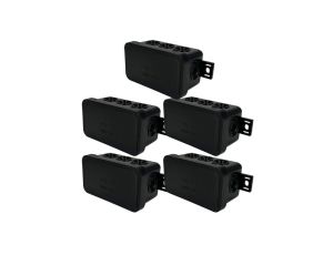 Puszka hermetyczna natynkowa elastyczna 80x45x41mm 8-wlotowa, zamknięcie na klik IP54 czarna EDO 5 szt.