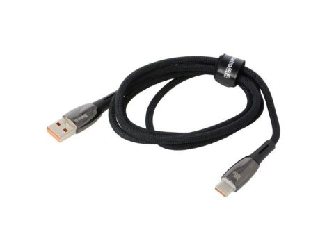 Kabel USB A wtyk - USB C wtyk 1m czarny tekstylny 100W CB000024