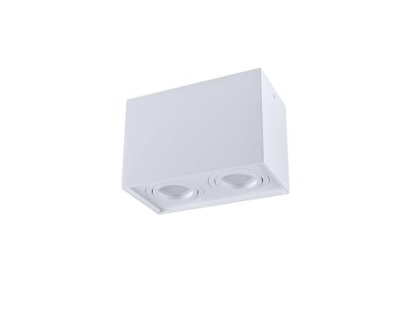 Oprawa sufitowa natynkowa Hadar Q2 2xGU10 ruchoma prostokąt biała