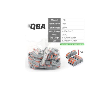 Zestaw szybkozłączek elektrycznych systemowych QNC22168G 68szt