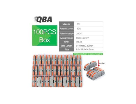 Zestaw szybkozłączek elektrycznych systemowych QNC221100X 100szt