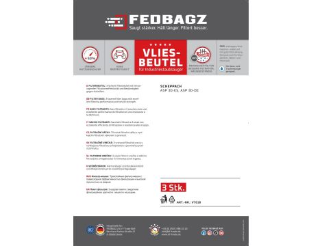 Worki materiałowe Fedbagz do Scheppach 30 l, kpl 3 szt - 2