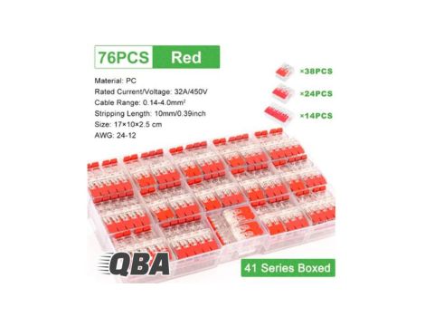 Zestaw szybkozłączek elektrycznych Q4176RX 76szt