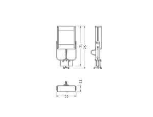 Topmet Mikrus s Wide LED 1,5W 2700K 12V DC 94090622 - miniaturowy niskonapięciowy (12V) system szynowy / liniowy oświetlenia gab