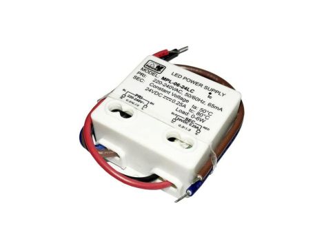 MPL Zasilacz 6W 24V DC 0,25A mpl-06-24LC mini do puszki