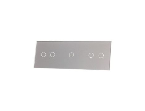 Livolo SREBRNY METALIZOWANY PANEL SZKLANY 2+1+2 70212-64