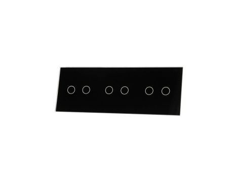 Livolo CZARNY PANEL SZKLANY 2+2+2 70222-62