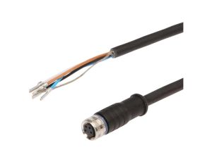 VK505375, Kabel połączeniowy, 5m, M8 żeński 4pin prosty, Końcówka wolna, 4x0,34mm, PUR, Ø5,5mm, 60V, -25-90C, IP67, Ekranowany,
