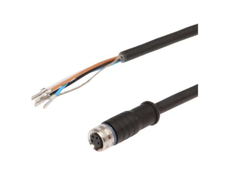 VK505375, Kabel połączeniowy, 5m, M8 żeński 4pin prosty, Końcówka wolna, 4x0,34mm, PUR, Ø5,5mm, 60V, -25-90C, IP67, Ekranowany,