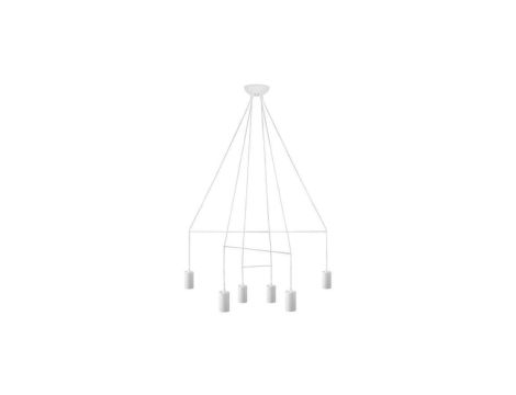 Nowodvorski lampa wisząca IMBRIA GU10 x 6 Stal lakierowana Przewód w oplocie Biały ~220-230 V MAX: 35W