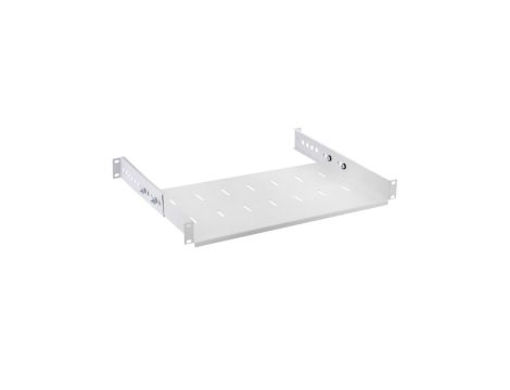 Półka regulowana do szafy RACK 19 cali 1U 250mm szara