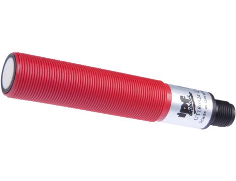 Czujnik ultradźwiękowy, dyfuzyjny, M18x1 dł. 100, Sn: 80-1600, 12-30V DC, UT180324