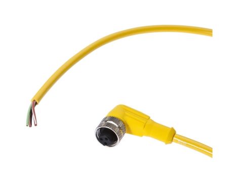 VK501030, Kabel połączeniowy, 5m, MC Żeński 3pin Kątowy, Końcówka wolna, 3x0.34mm, PVC, Ø5mm, 250V, IP67
