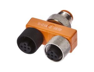 VK001047, rozdzielacz, PIN 2/4 zmostkowany, 60V AC/DC, 2x M12 5pin, M12 5pin, IP67