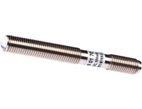 PE080170, czujnik laserowy, odbiornik czujnika przelotowego, M8x1 66long, apertura Ø0.5mm, Sn: 1,5m, 12-32V DC