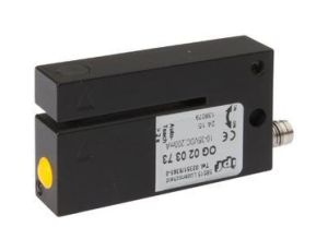 OG020373 Czujnik optyczny, widełkowy, szerokość widełek 2mm, 10-35V DC, PNP NC/NO, 3-stykowe złącze wtykowe M8