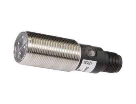 OT180528 Czujnik optyczny, przycisk, M18, 10-30V DC, PNP/NPN push-pull, złącze wtykowe M12 4-stykowe