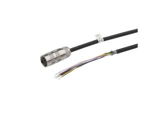 VK255C44 Kabel połączeniowy, 2,5 m, gniazdo M16 12-stykowe proste, wolny koniec kabla, 12-żyłowy, 300 V, IP67, ekranowany