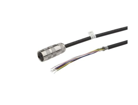 VK255C44 Kabel połączeniowy, 2,5 m, gniazdo M16 12-stykowe proste, wolny koniec kabla, 12-żyłowy, 300 V, IP67, ekranowany