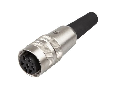VK003045 Gniazdo kablowe, proste, połączenie lutowane, Ø3-6mm, 5A, 125V, gniazdo M16 7-pin, IP40