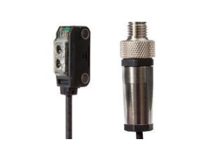 OTQ80170 Czujnik optyczny, przycisk, 12-24V DC, PNP NO, wtyczka kabla M8 3-pin 0.3m